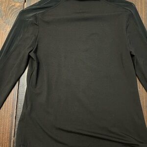 Stand Collar Raglan Long Sleeve Contrast Mesh Skinny Work Top